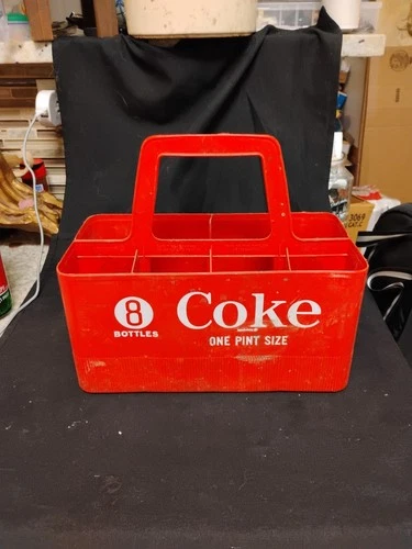Vintage Coke Coca Cola 8 Pack One Pint Plastic Carrier Bottle Holder