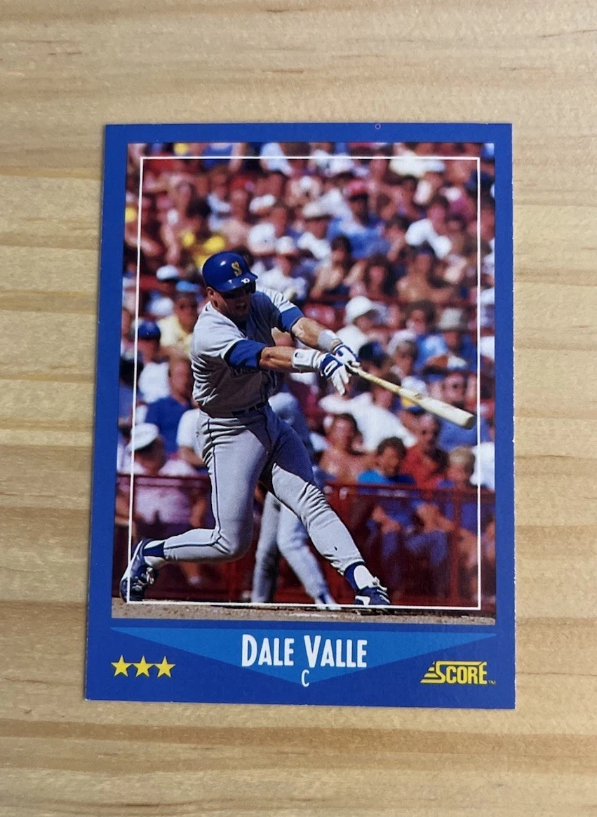 1988 Score DAVE VALLE "Name Spelling" Error Baseball Card #126 RARE!! NM