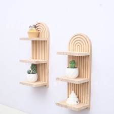 Floating For Wall Shelf Boho Design Wooden Holder for Nursery or Playroom