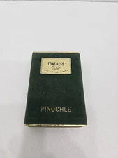 Vintage Deck Of Pinochle Playing Cards Congress 606 Gold Border Cel U Tone