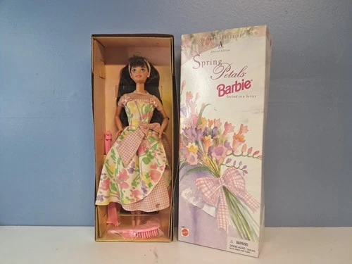 Vtg Mattel Spring Petals Barbie Avon 1996 Brunette 16872