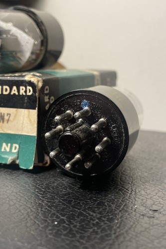 2x RCA 6SN7 Doppeltriodenventile Röhren Paar schwarze Platte Tests gut Made in USA - Bild 7 von 9
