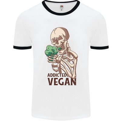 Addicted Vegan Skelett Frisst Gemüse Herren Ringer