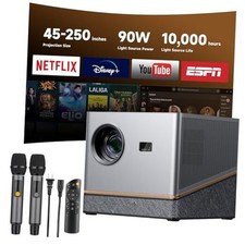 MTV30 All-in-One Karaoke Machine Projector, with Dual 4-inch Woofers, 40W RMS