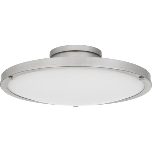 Brushed Nickel LED Semi-Flush Mount from the Donne Collection - Picture 2 of 7