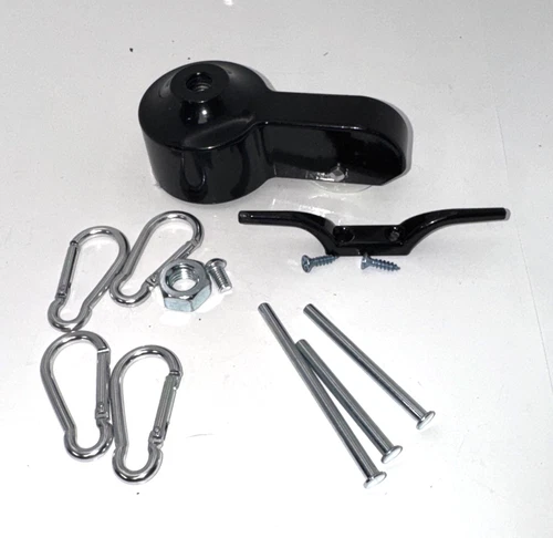 Flag Pole Repair Kit Black Aluminum Truck Nylon Pulley Metal Clips Cleat 2" Pole