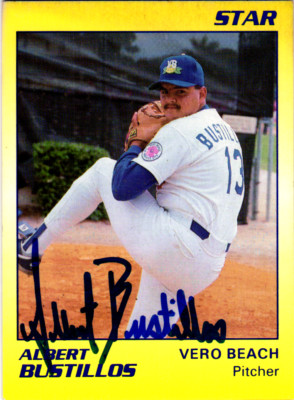 Signed 1989 Star Minor League - #28 Albert Bustillos (RC)