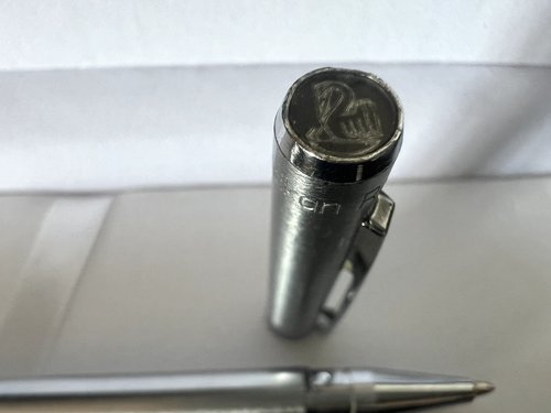π΄ PELIKAN penna sfera cromata con refill roller scrive vintage - Picture 6 of 10