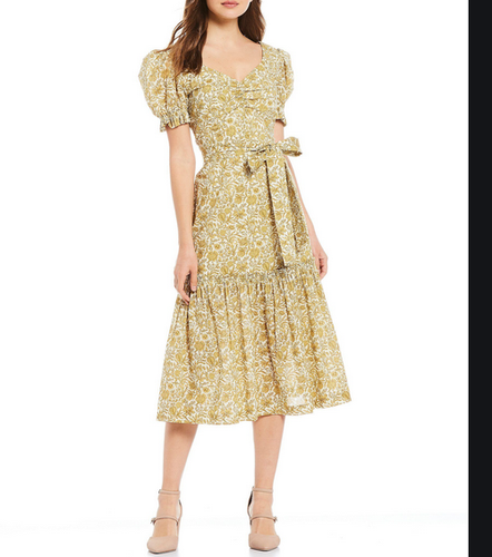 Anna Sambourne Cotton Midi Dress Nwt 