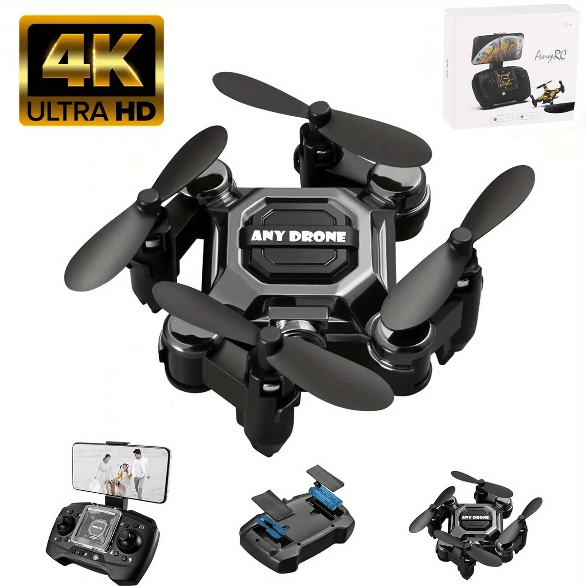 ドローン ミニ AnyRC AnyRC Mini Folding Drone Aircraft - 4K