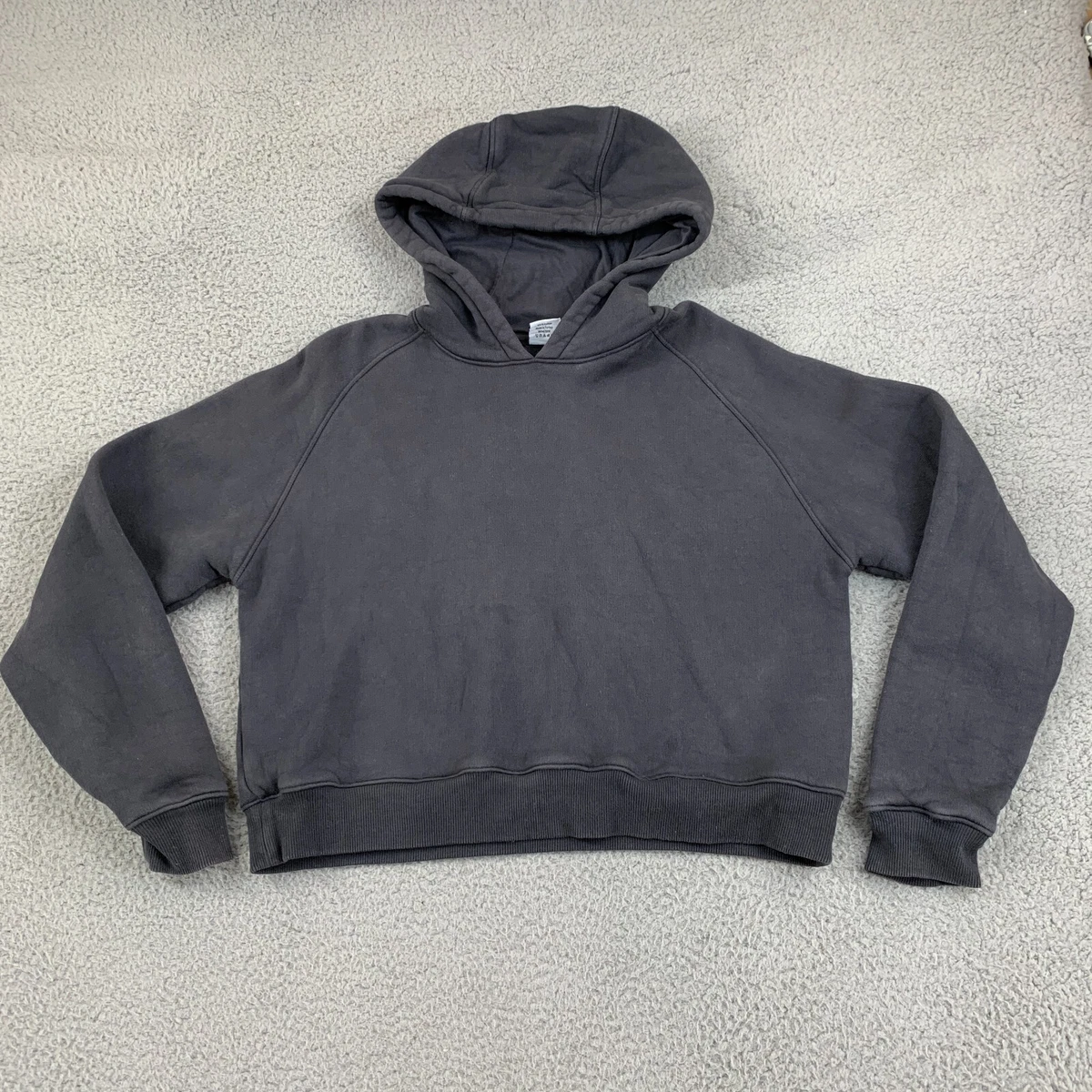 Outdoor Voices Hoodie Womens Small Cropped Charcoal Gray