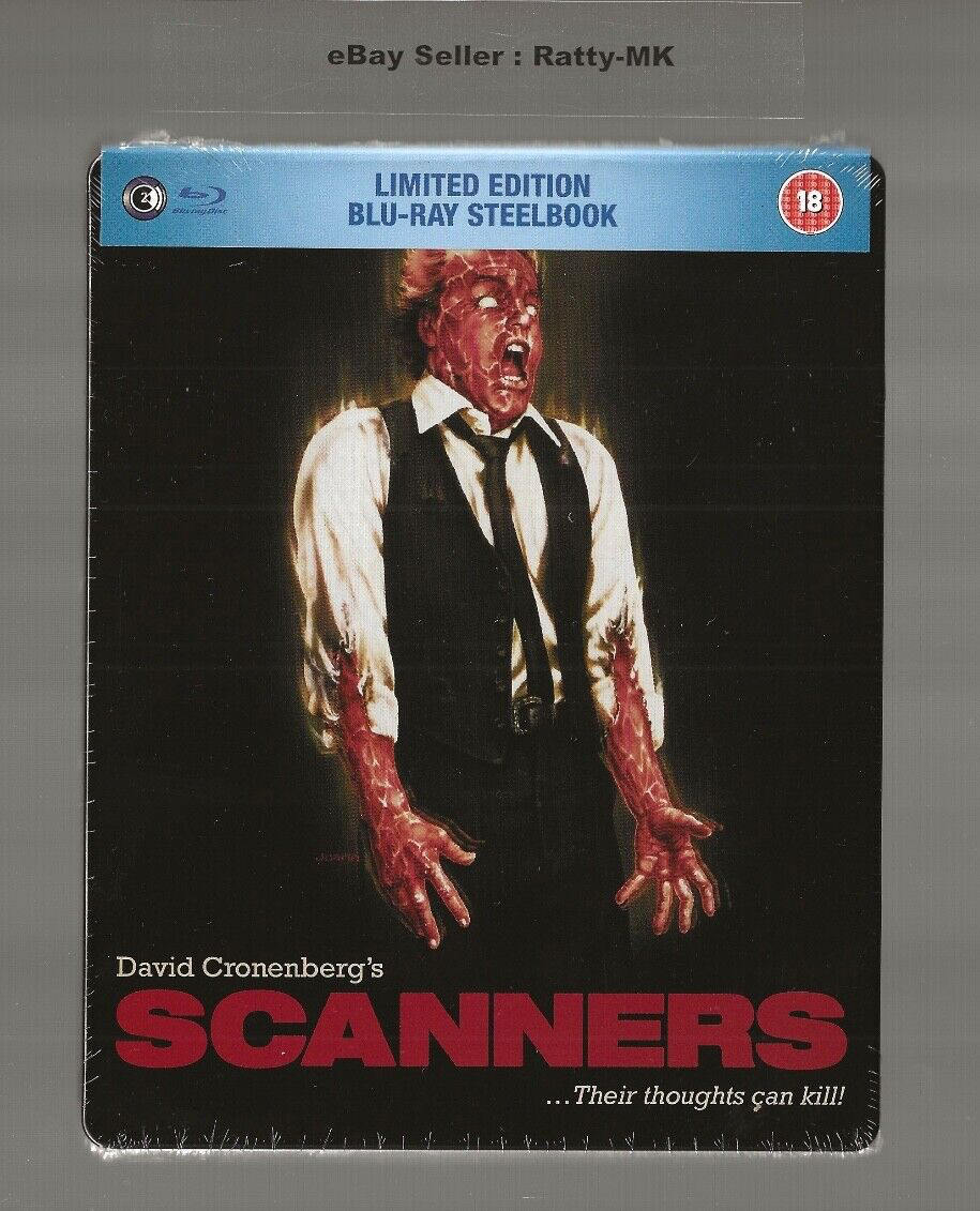 SCANNERS - UK EXCLUSIVE BLU RAY STEELBOOK - NEW & SEALED