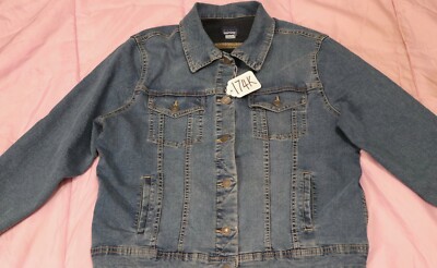 BASIC EDITIONS WOMEN JEAN JACKET - Size L/G. TAG NO. 174K