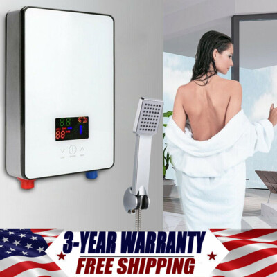 110V 4500W Whole House Electric Instant Tankless Water Heater with Shower  Head