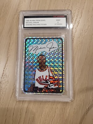 Michael Jordan Vending Machine Sticker 1985-1986 NBA Prizm jewel