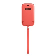 Image of Genuine Apple iPhone 12 mini Leather Sleeve Pink Citrus with MagSafe MHMN3ZM/A