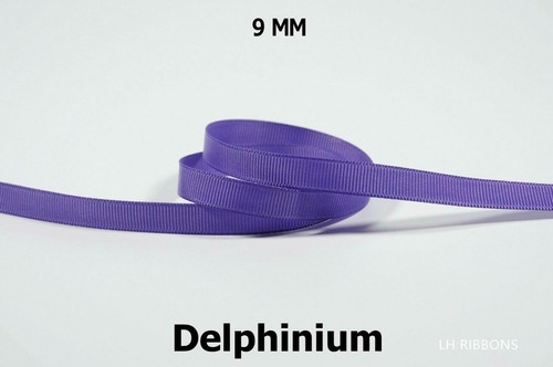 10yds ~~ 9mm Purple Grape Lt Orchid Hyacinth Grosgrain Ribbon 17 COLOURS U PICK - Picture 11 of 19
