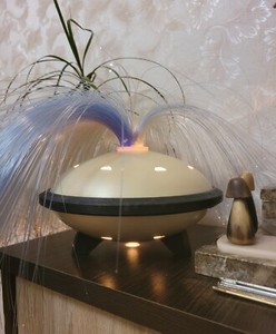 Vintage 1980s soviet union fiber optic metal night light UFO style.