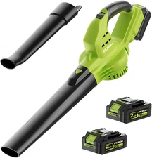 Leaf Blower Cordless with 2 Battery and Charger, 130MPH 180CFM High Speed Leaf B