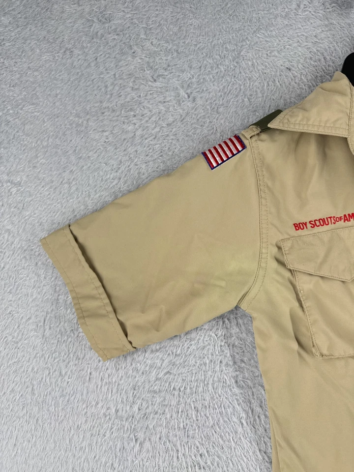 Boy Scouts of America Shirt Youth Medium Beige Short Sleeve Nylon Arizona READ - Image 3 of 4