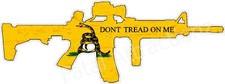 Distressed Gadsden Flag Ar-15 Vinyl Decal Sticker M4 Gun Rifle Dont Tread On Me