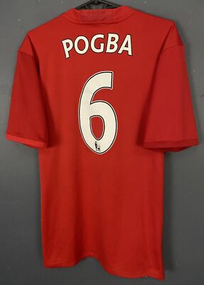 16-17 マンU ポグバ #6 Lサイズ MENS FC MANCHESTER UNITED 2016/2017 POGBA #6 FOOTBALL SOCCER SHIRT