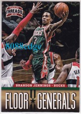 2012-13 PANINI THREADS FLOOR GENERALS: BRANDON JENNINGS #13 BUCKS/ALL-AMERICAN