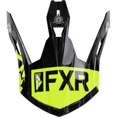 FXR Helmschild Helium Carbon Schwarz/Hi-Vis