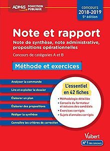 Note et rapport - Méthode et exercices - Concours de cat... | Buch | Zustand gut