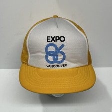 Expo 86 Red Snapback Hat vtg Mesh Baseball Trucker Cap Vancouver 1986