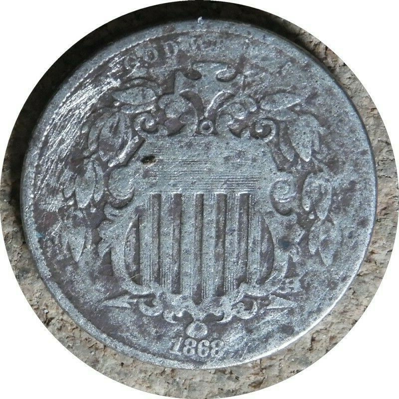 elf Shield Five Cents 1868  F02