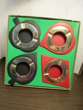 Vintage NOS Card Table Ashtrays NIB Hong Kong - Heart Club Spade Diamond