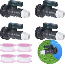 4 Pcs 3/4 Inch Rain Barrel Spigot Kit - Water Barrel PVC Garden Diverter Kit