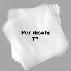 50 BUSTE PER DISCHI VINILE 7" (45 GIRI)" copertine protettive trasparenti 
