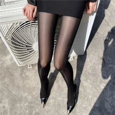 1-3 Pairs Women's Ultra Sheer Tights Oil Shiny Glossy Pantyhose Hosiery Stocking