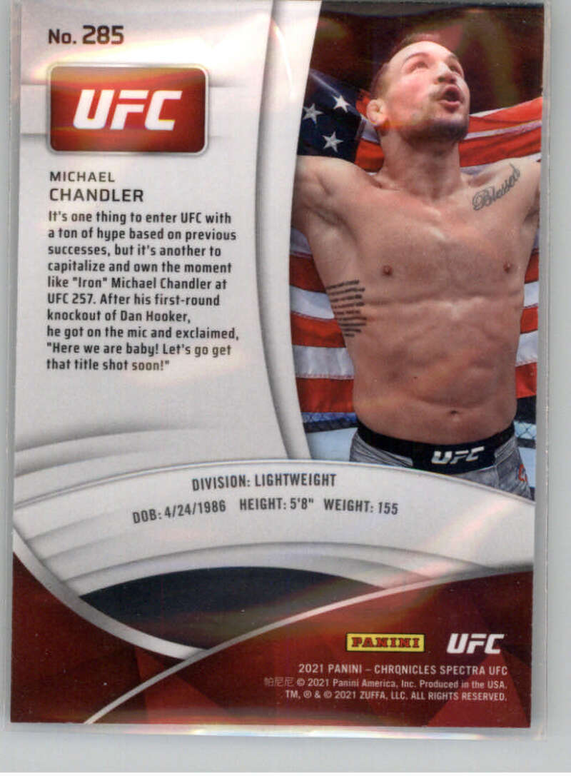 2021 Panini Chronicles Base Spectra #285 Michael Chandler UFC