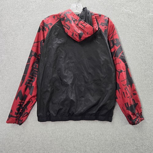 Air Jordan Boys Jacket Large Red Windbreaker Hooded Logo Jumpman Embroidery READ - Picture 9 of 13