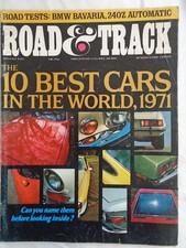 Road & Track Aug 1971 Datsun 240Z Auto, BMW Bavaria