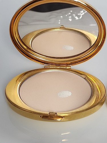 WONDERFUL ESTEE LAUDER GOLD-TONE SAPPHIRE BLUE CABOCHON BUBBLE MIRRORED COMPACT - Picture 6 of 9