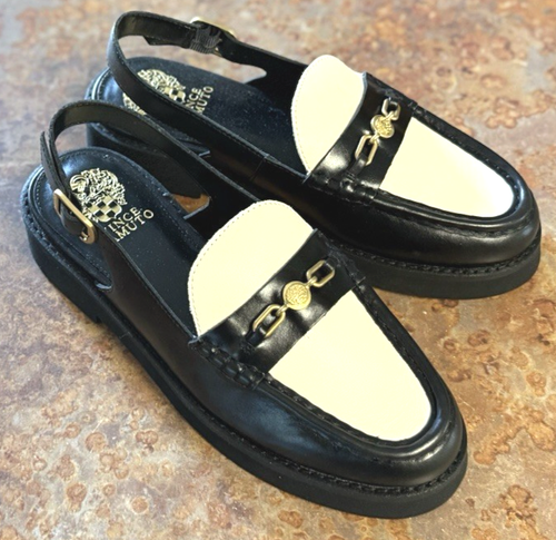 VINCE CAMUTO WOMEN'S TORRIE SLINGBACK LOAFER BLACK COCONUT SIZE 8.5 NEW IN BOX - Picture 10 of 11