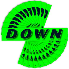 Versa Tags Dealership Stickers 12 Pack of down Stickers Car Lot Windshield Sloga