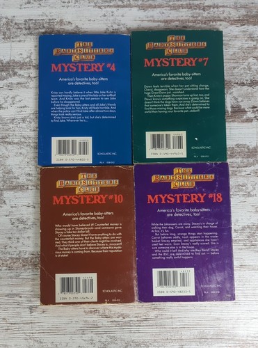 Mystery Babysitters Club Vintage Book Lot of 4 Books - Picture 2 of 3