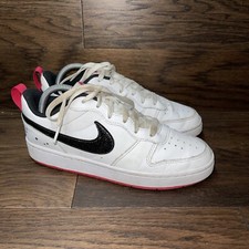 Nike Court Borough Low 2 Unisex Kids White Athletic Sneaker Shoes Size 7Y
