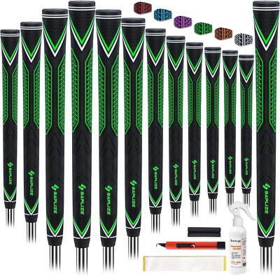SAPLIZE High-Performance Rubber Golf Grips 13 Pack, High Shock Absorption, Non-S