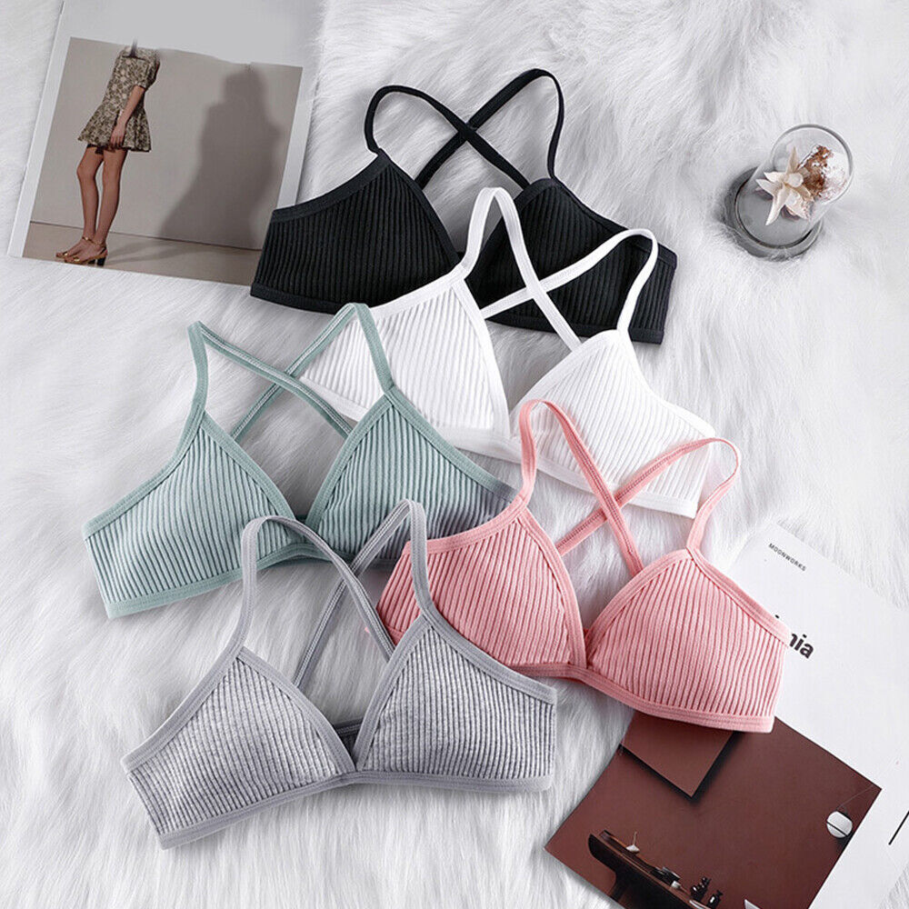 Women's Cotton Triangle Sports Bra - Breathable Yoga & Gym Top-image