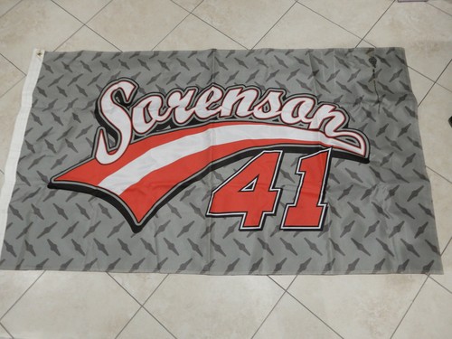 Reed Sorenson # 41 NASCAR Deluxe Grommet Flag 3' X 5' Licensed Racing Banner - Picture 2 of 2