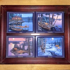 The Hadley Collection “Nature’s Hideaways” (2000) 4 Porcelain Plates D. Bush