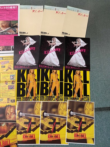 KILL BILL 1 2 Japan flyer mini-poster x22 Quentin TARANTINO Uma Thurmann BARGAIN - Picture 3 of 12