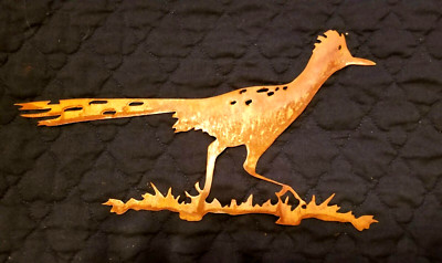 Rusty Roadrunner metal wall art.