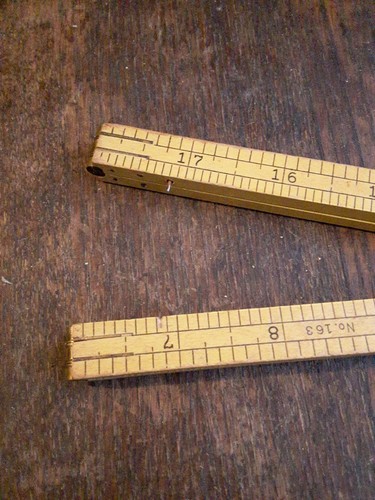 Vintage STANLEY #163 4 way folding BOXWOOD RULER 1940's - Picture 8 of 24